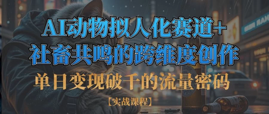 单日变现破千的流量密码,AI动物拟人化赛道+社畜共鸣的跨维度创作 第1张