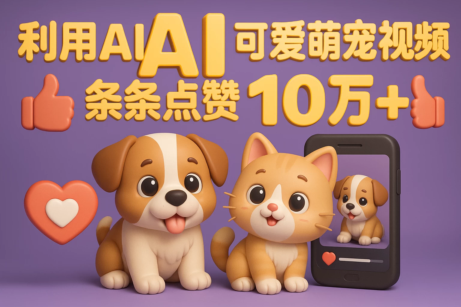 能骗过系统的AI萌宠视频制作全攻略：从 0 到 2 万粉的爆款密码 第1张